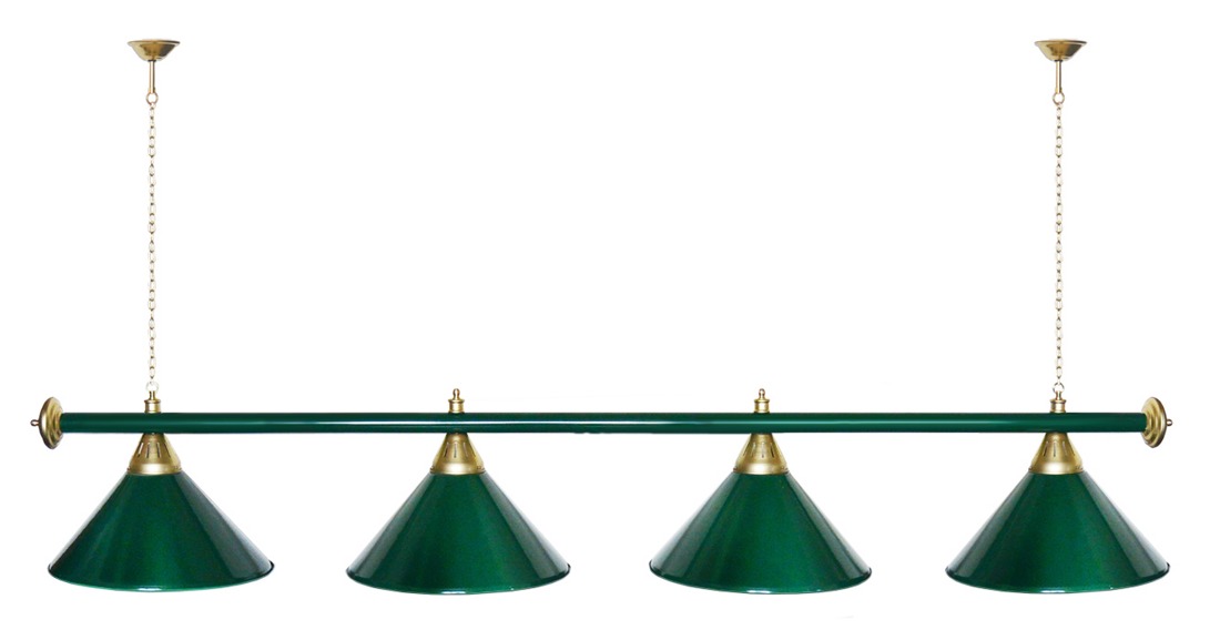 Светильник Startbilliards (4 плафона) зеленый - фото