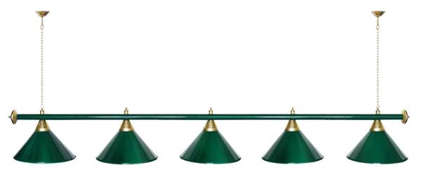 Светильник Startbilliards (5 плафонов) зеленый- фото