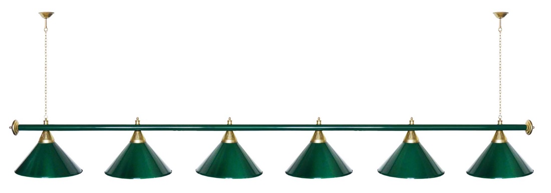 Светильник Startbilliards (6 плафонов) зеленый - фото