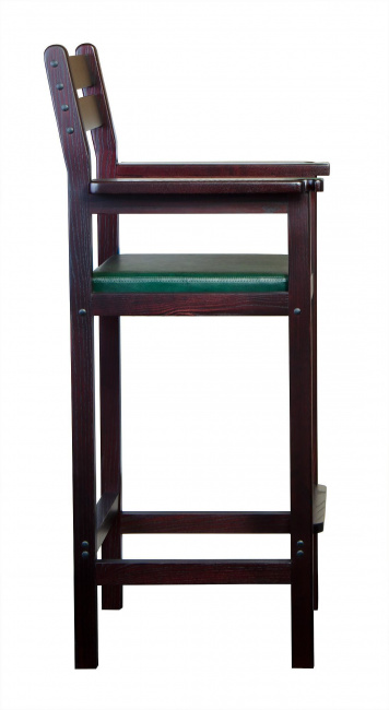 Кресло бильярдное из ясеня (мягкое сиденье, цвет махагон) - фото3