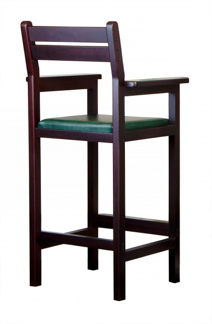 Кресло бильярдное из ясеня (мягкое сиденье, цвет махагон) - фото2