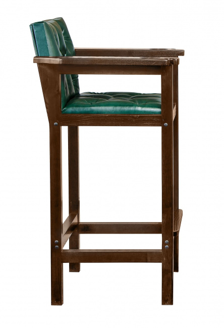 Кресло бильярдное из ясеня (мягкое сиденье + мягкая спинка, цвет орех пекан) - фото