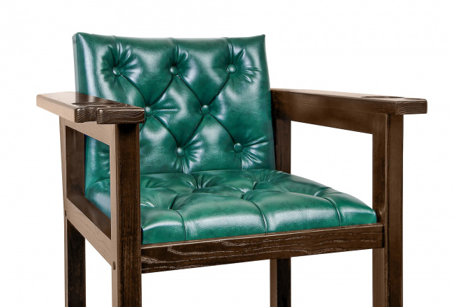 Кресло бильярдное из ясеня (мягкое сиденье + мягкая спинка, цвет орех пекан) - фото3