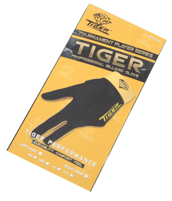 Перчатка бильярдная «Tiger» (черно-желтая) L - фото6