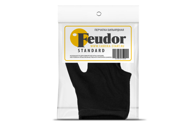 Перчатка бильярдная Feudor Standard black XL - фото