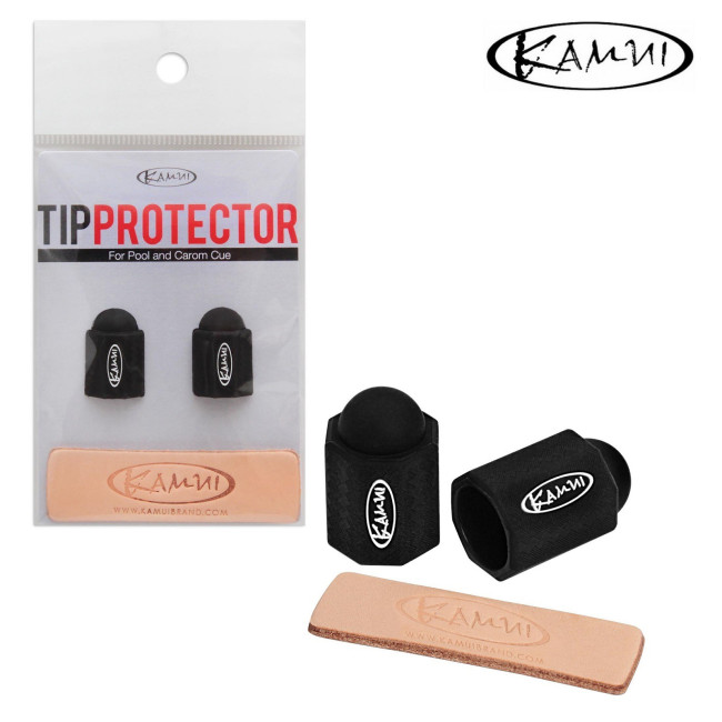 НАБОР ДЛЯ ЗАЩИТЫ БИЛЬЯРДНОЙ НАКЛЕЙКИ KAMUI TIP PROTECTOR +TIP BURNISHER Ø11.75-14ММ ЧЕРНЫЙ - фото