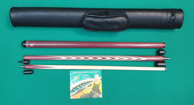 Кий «Каюков Классик» Амарант, гравировка 