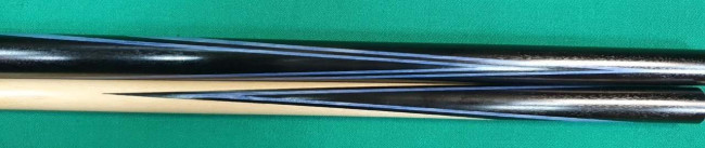 Кий «Каюков Мастер» Чёрный граб/ синий граб, гравировка 