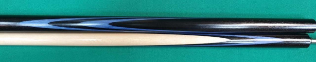 Кий «Каюков Мастер» Чёрный граб/ синий граб, гравировка 