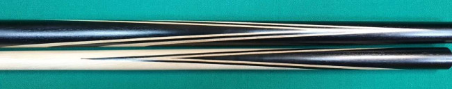 Кий «Каюков Мастер» Чёрный граб/ белый граб, 5 запилов, гравировка 