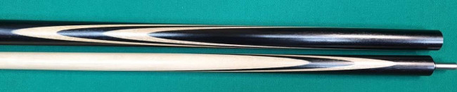 Кий «Каюков Мастер» Чёрный граб/ белый граб, 5 запилов, гравировка 