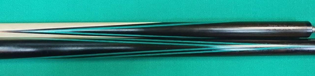 Кий «Каюков Мастер» Чёрный граб/ изумрудный  граб, гравировка 