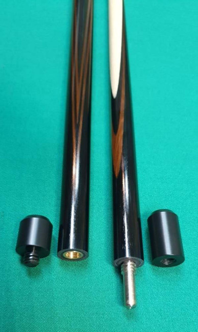 Кий «Каюков Мастер» Чёрный граб/ коричневый граб, гравировка 