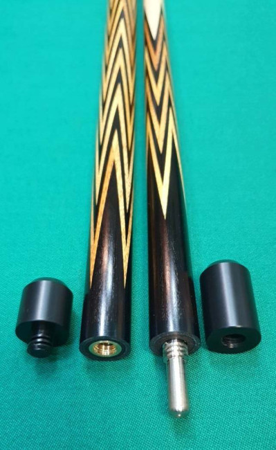 Кий «Каюков Корона» Чёрный граб/ лимон, гравировка 