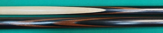 Кий «Каюков Мастер» Чёрный граб/ Ипе гравировка 