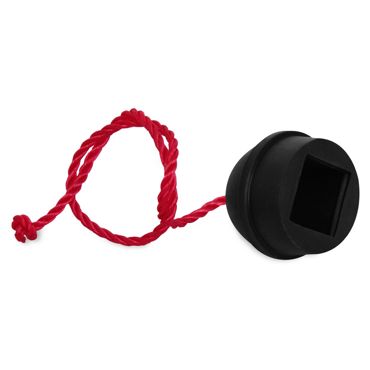 Держатель для мела резиновый на шнурке (черный)