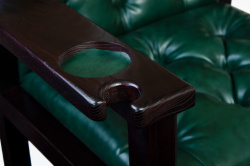 Кресло бильярдное из ясеня (мягкое сиденье + мягкая спинка, цвет махагон)- фото9
