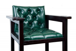 Кресло бильярдное из ясеня (мягкое сиденье + мягкая спинка, цвет махагон)- фото5