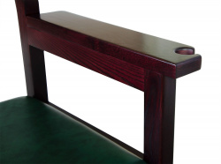 Кресло бильярдное из ясеня (мягкое сиденье, цвет махагон)- фото8