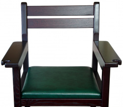 Кресло бильярдное из ясеня (мягкое сиденье, цвет махагон)- фото5