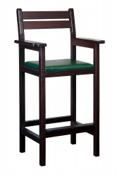 Кресло бильярдное из ясеня (мягкое сиденье, цвет махагон)- фото