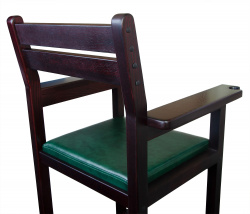 Кресло бильярдное из ясеня (мягкое сиденье, цвет махагон)- фото4