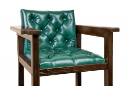 Кресло бильярдное из ясеня (мягкое сиденье + мягкая спинка, цвет орех пекан)- фото3