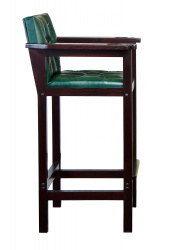 Кресло бильярдное из ясеня (мягкое сиденье + мягкая спинка, цвет махагон)- фото2