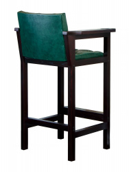 Кресло бильярдное из ясеня (мягкое сиденье + мягкая спинка, цвет махагон)- фото3