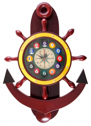 Часы настенные «Якорь» 40 см х 61 см, деревянные- фото