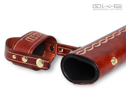 Тубус QK-S  Cavalry 1x1 коричневый, натуральная кожа- фото3