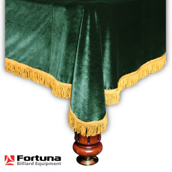 ПОКРЫВАЛО МИЛАНО 12 ФТ БАРХАТ ЗЕЛЁНОЕ/ ЖЁЛТАЯ БАХРОМА