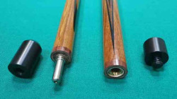 Кий «Каюков Мастер» Ипе/ черный граб, гравировка 