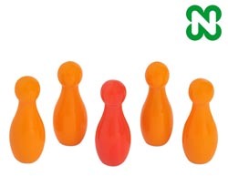 Кегли Norditalia пластик жёлтые h25мм 5шт.