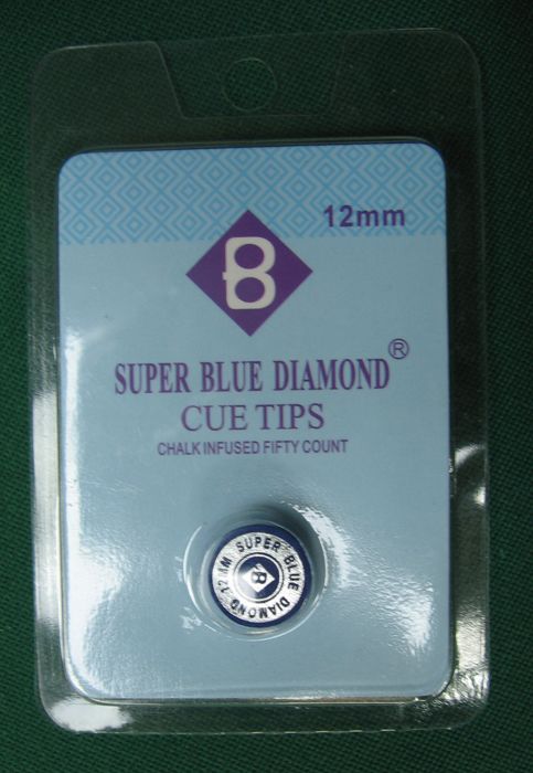 Наклейка для кия SUPER BLUE DIAMOND 12 мм M 1 шт.