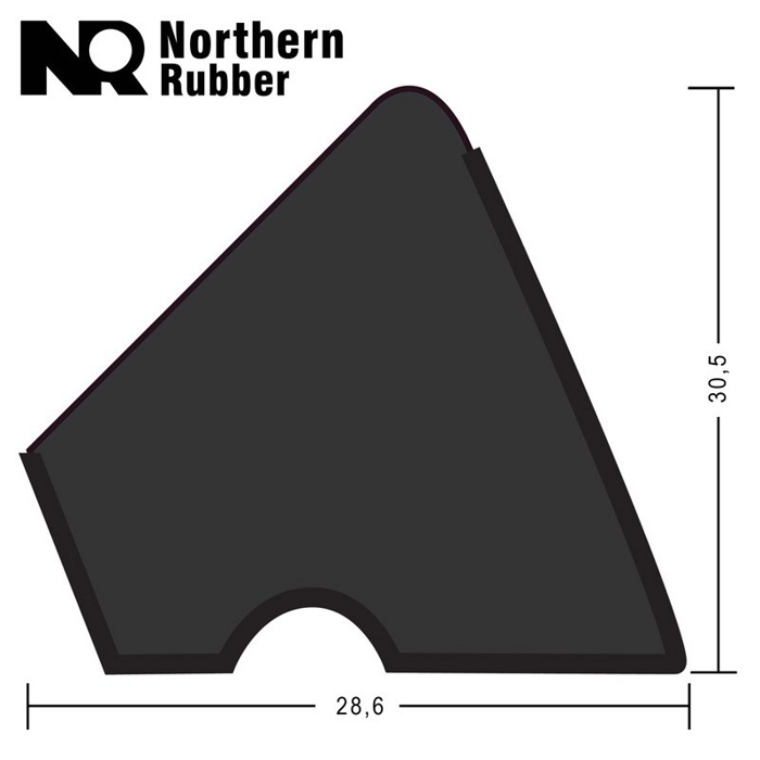 Комплект резины U-118 12 ф «Northern Rubber» (181 см) пирамида (Англия) - фото2