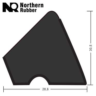 Комплект резины U-118 12 ф «Northern Rubber» (181 см) пирамида (Англия)- фото2