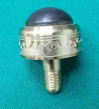 Латунная пятка кия с гравировкой "Корона"